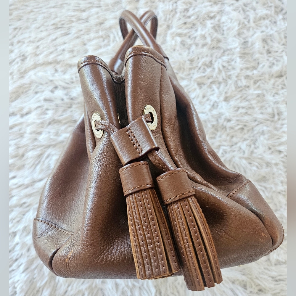 ☆ SOLD ☆ Kate Spade NY Berkshire Road Stevie Stratford Satchel Brown Leather - Picture 5 of 16